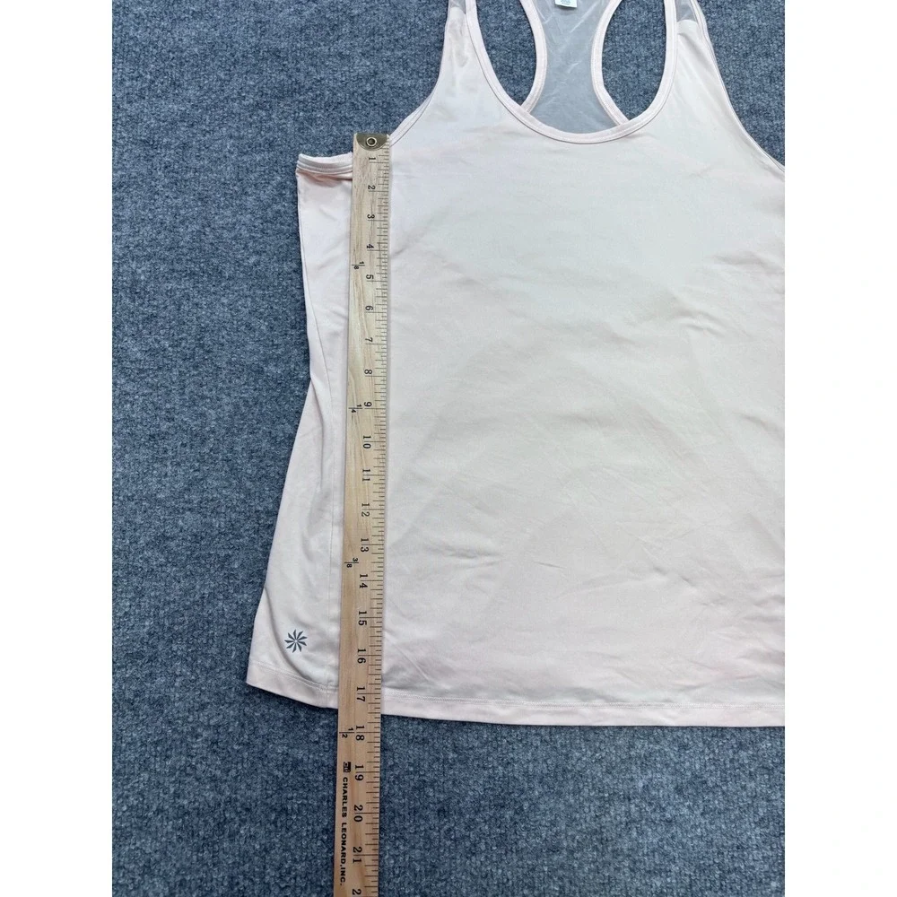 Athleta Womens Pink Mesh Racerback Performance Workout Tank Top Medium RN 54023 - Picture 2 of 6